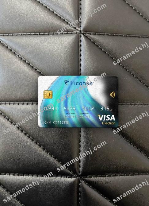 Nicaragua Banco Ficohsa bank visa electron card photolook front